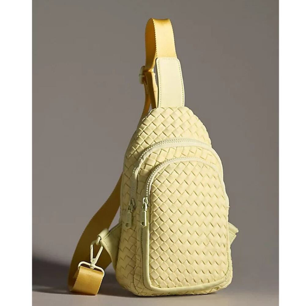 NEW Anthropologie X Sol and Selene Yellow Neoprene Sling Bag